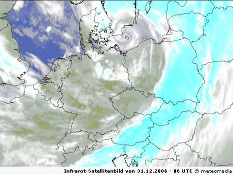 Infrarot-Satellitenbild von 31.12.2006 - 06 UTC